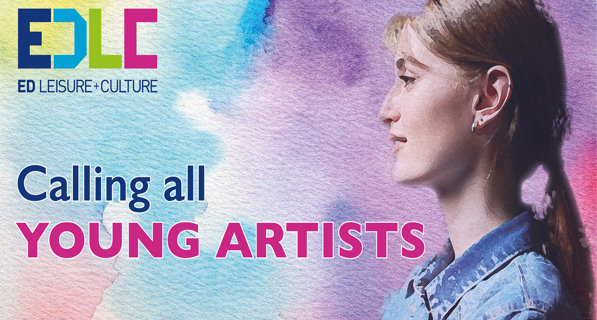 Image of female on poster calling all young artists