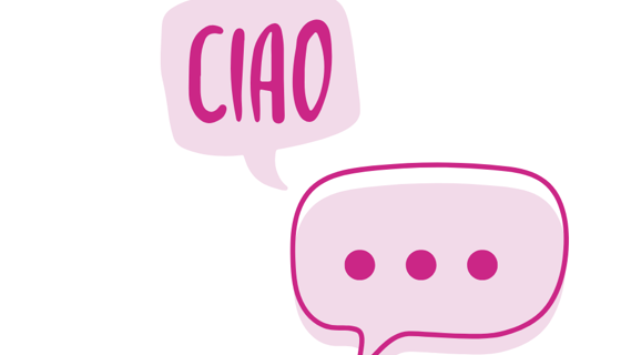 speach bubble with Ciao